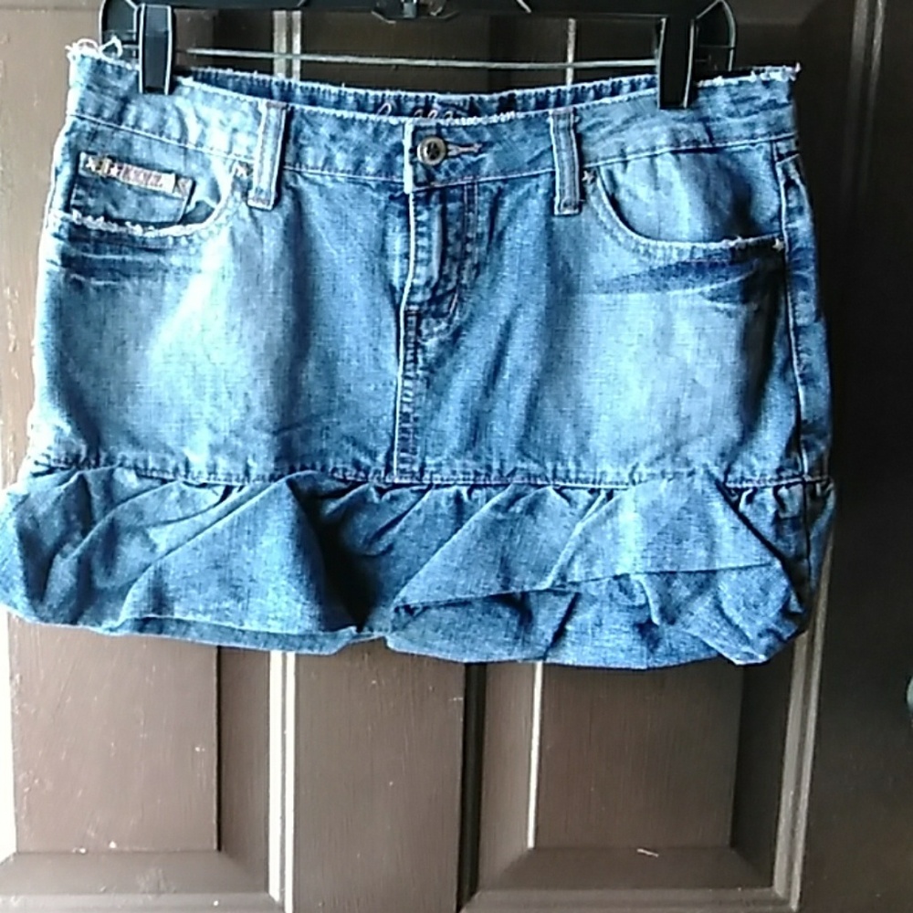Denim mini skirt